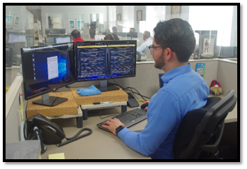 A person working on a computer