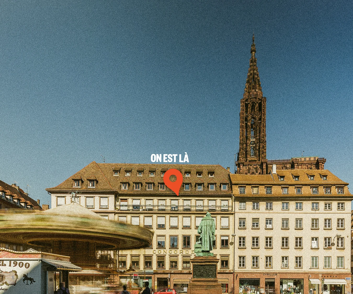 photo de l'emplacement du coworking station vu depuis la place gutenberg