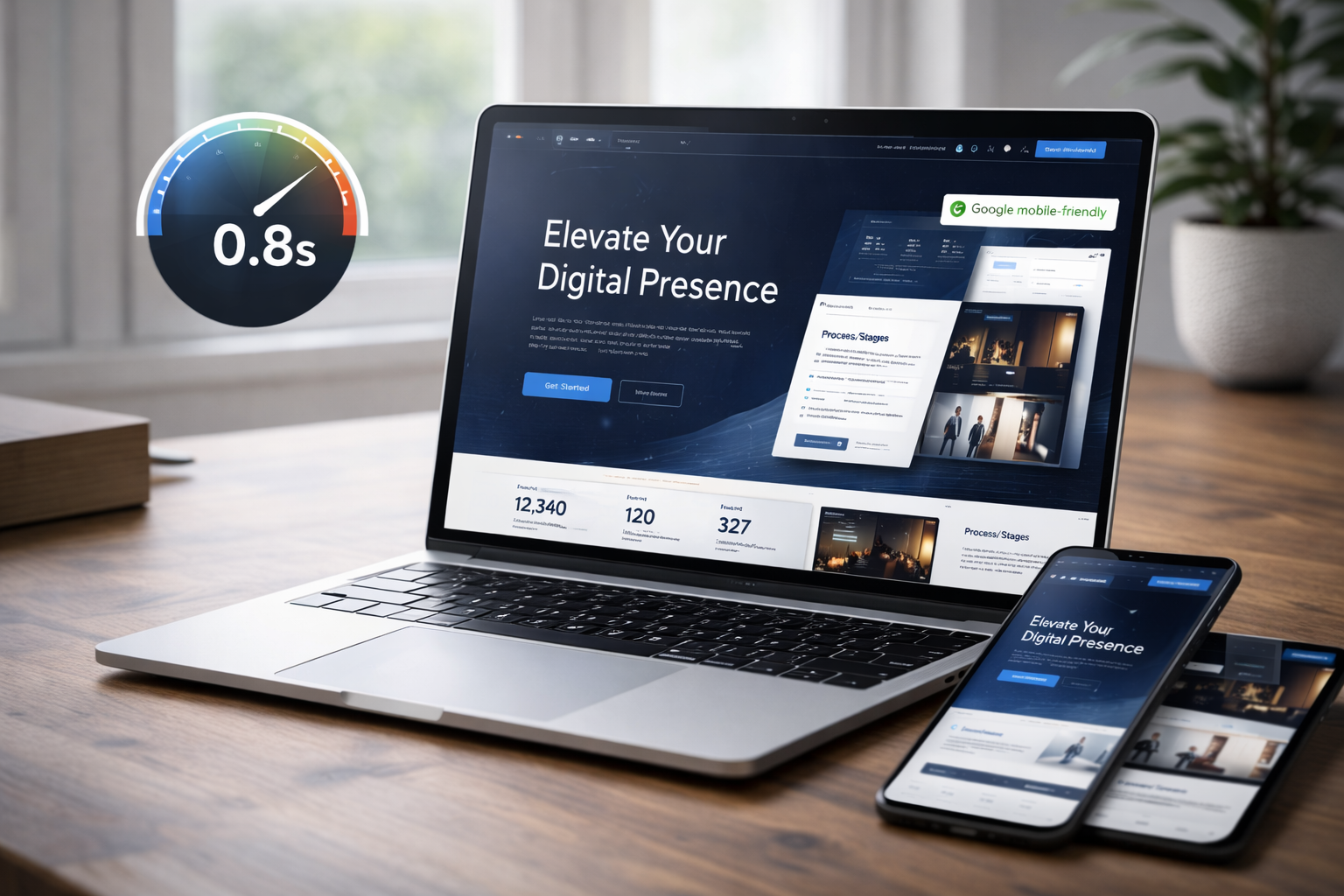 [digital project] image of a mobile device with a social media ad (for a graphic design studio)