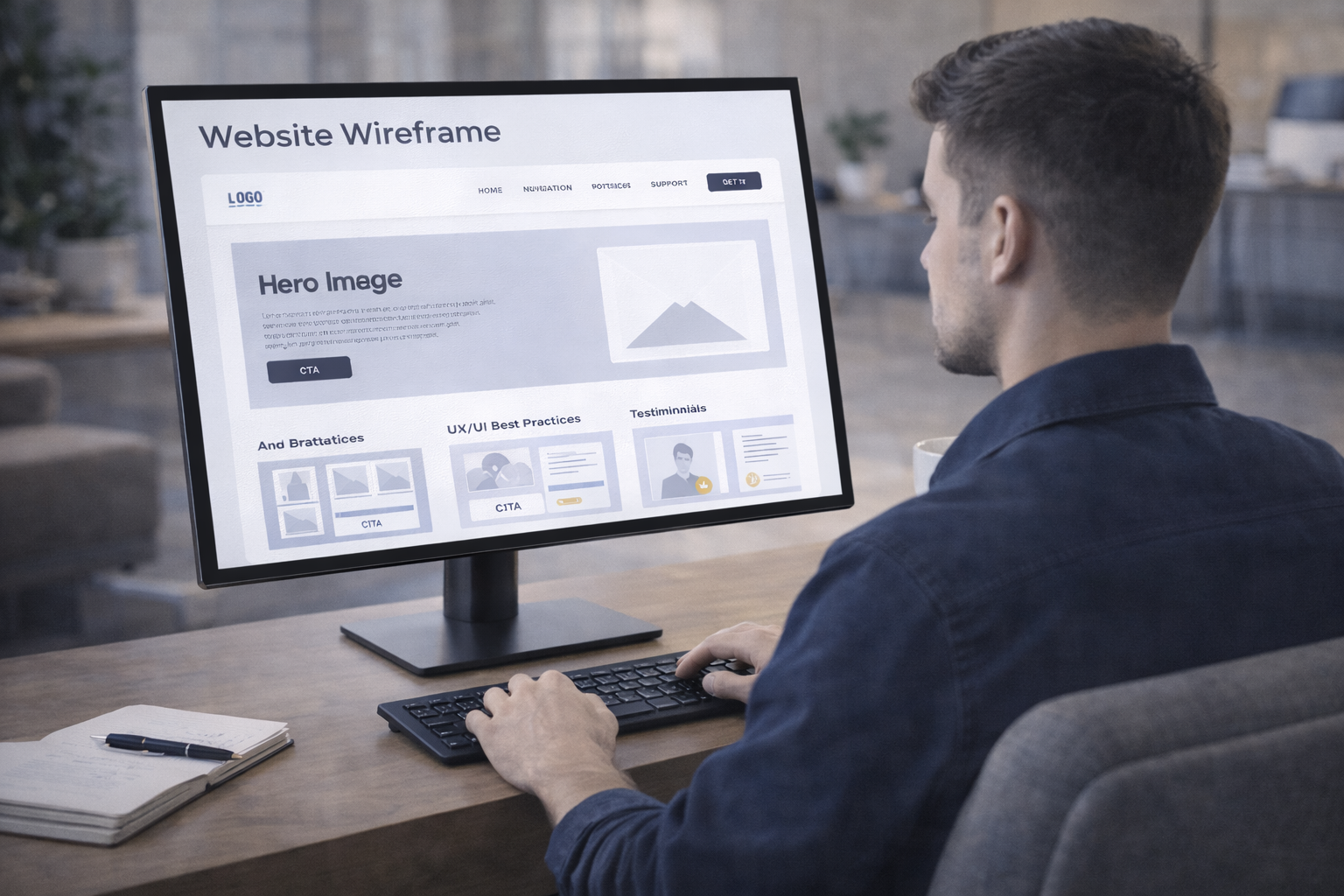 <subject>[background image] image of modern workspace (for a productivity tools business)</subject>