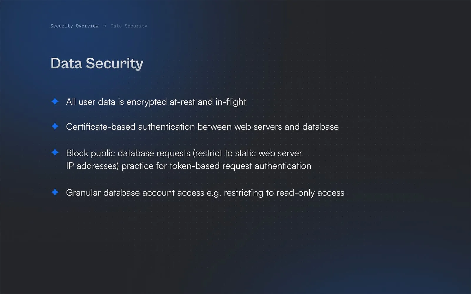 Data encryption and protection in Soraban