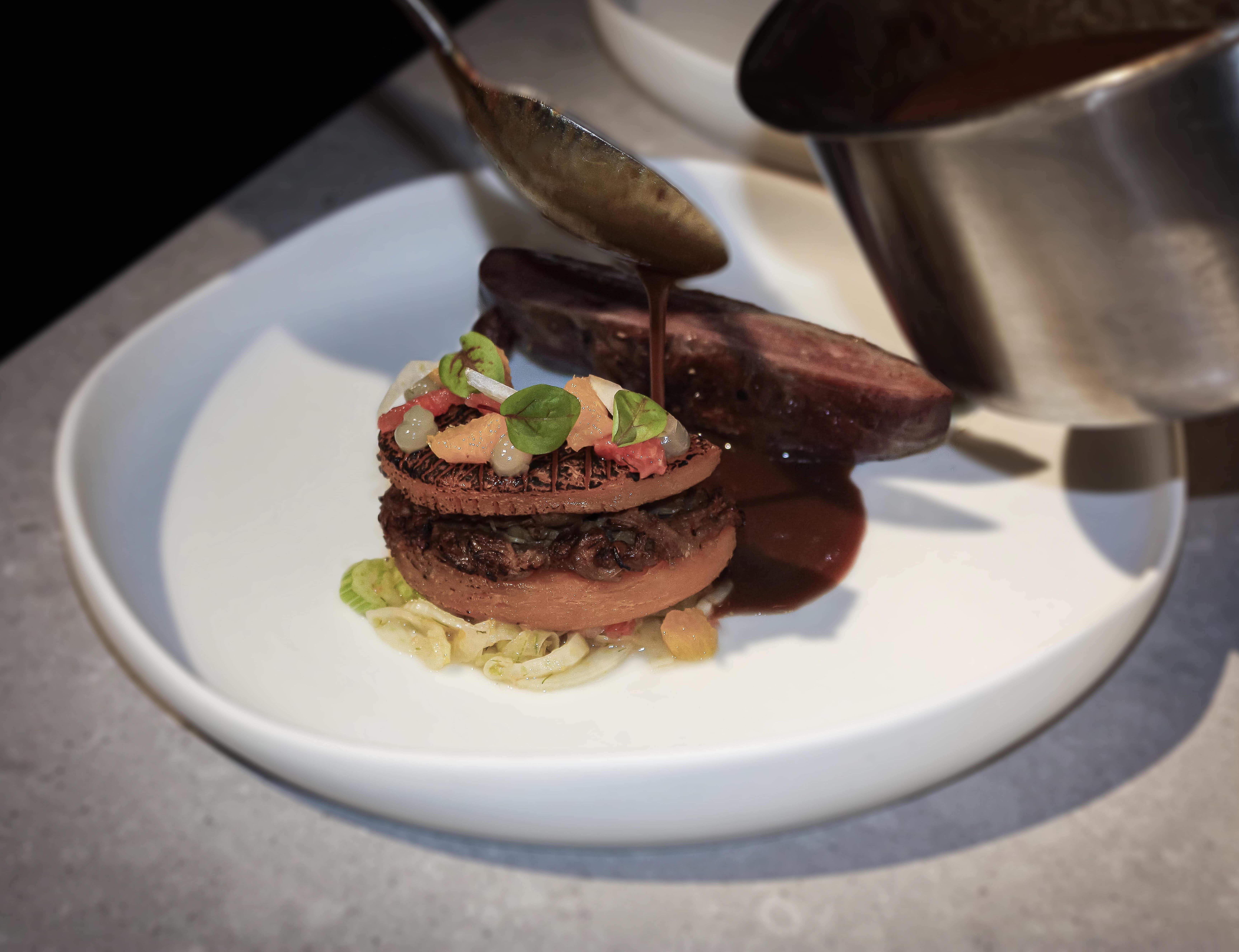 Plated food fine dining