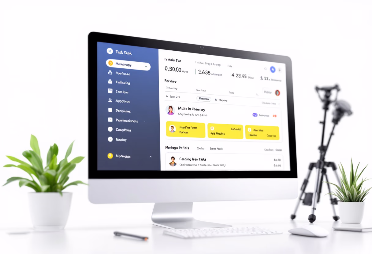interface of task management module for productivity tools business
