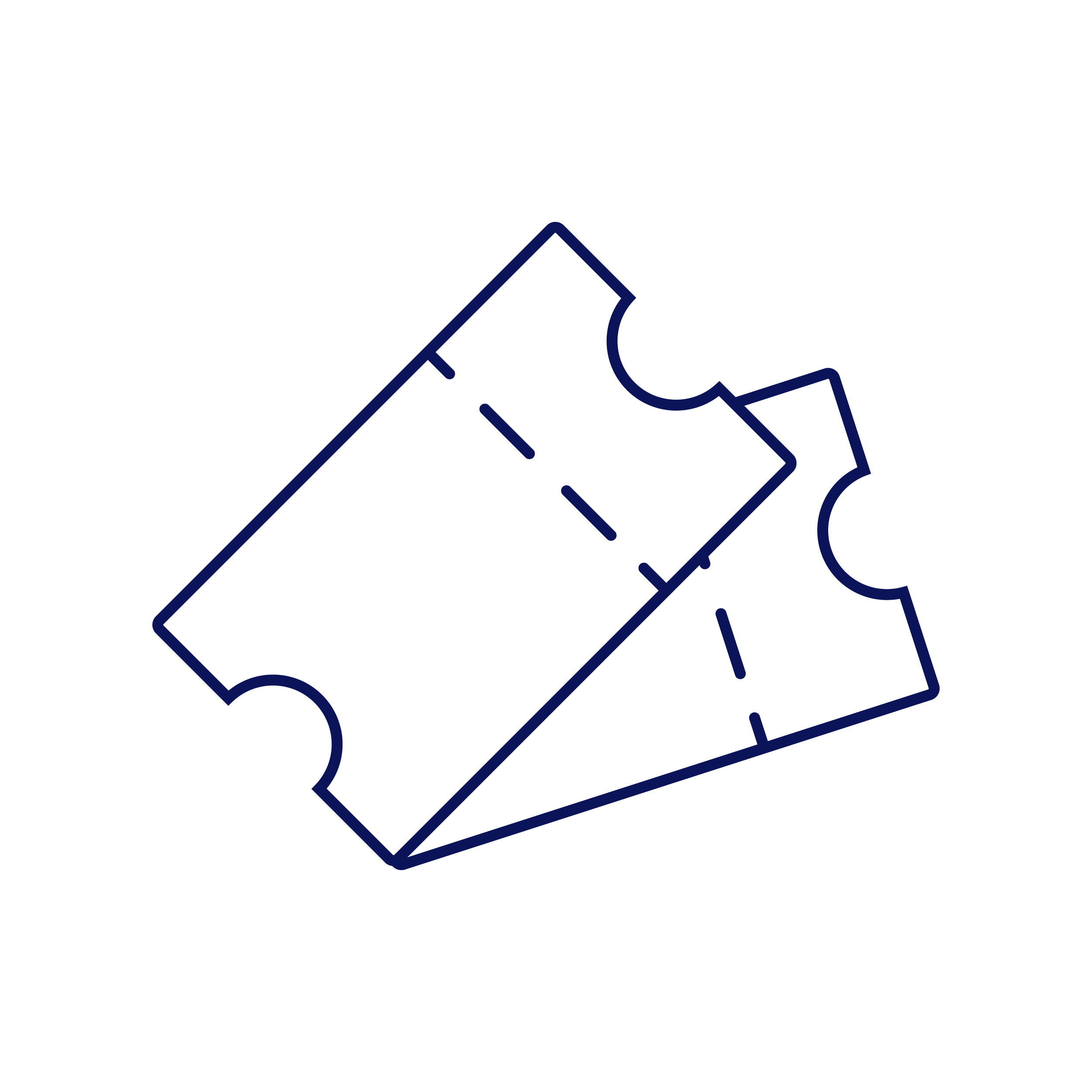 Outline icon of two overlapping event tickets with perforated edges.