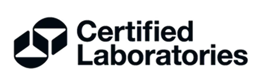 Certified Laboratories logo with geometric shapes and text.