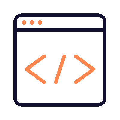 A computer screen with a yellow arrow on it.