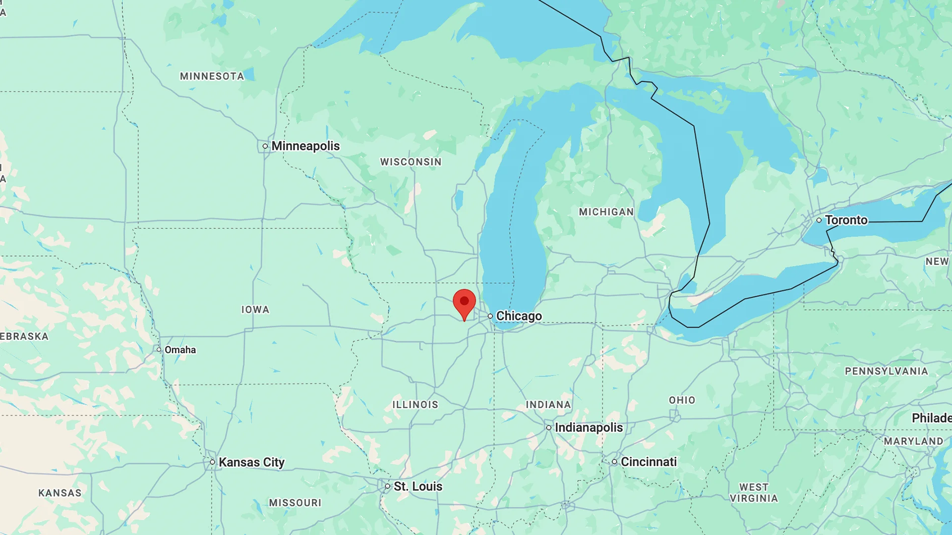 US map with the location of the Robin Haulers