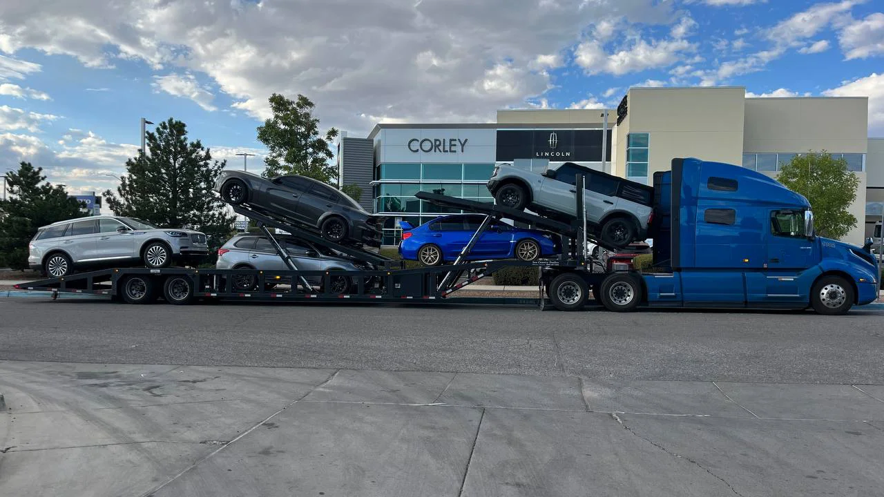Specialized car hauling truck