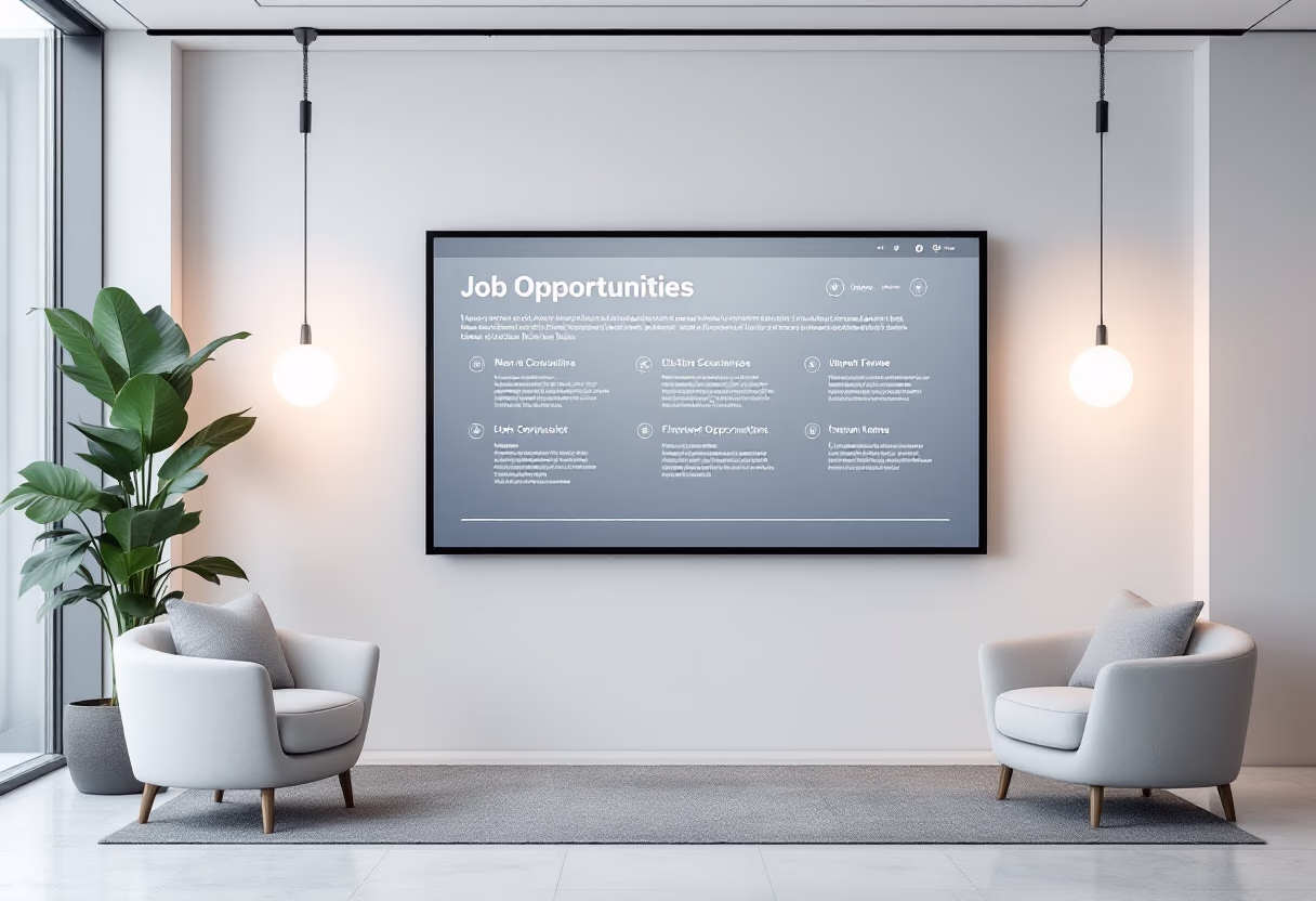 image of job opportunities display (for a consulting firm)