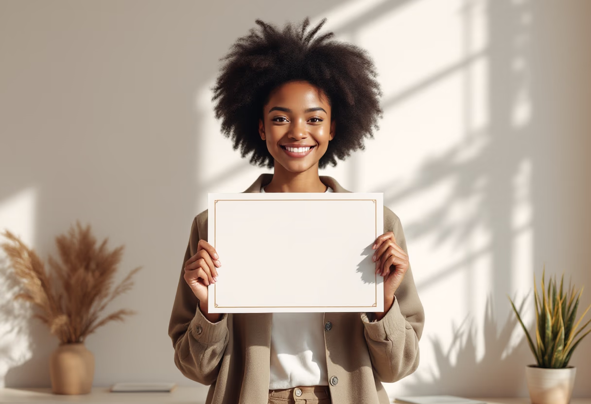 image of student holding a progress certificate [2]