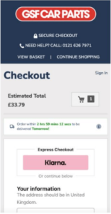 GSF CAR parts A test