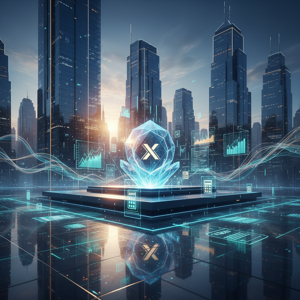 Illustration showing various cryptocurrencies and a calculator, representing the simplification of crypto tax calculations.