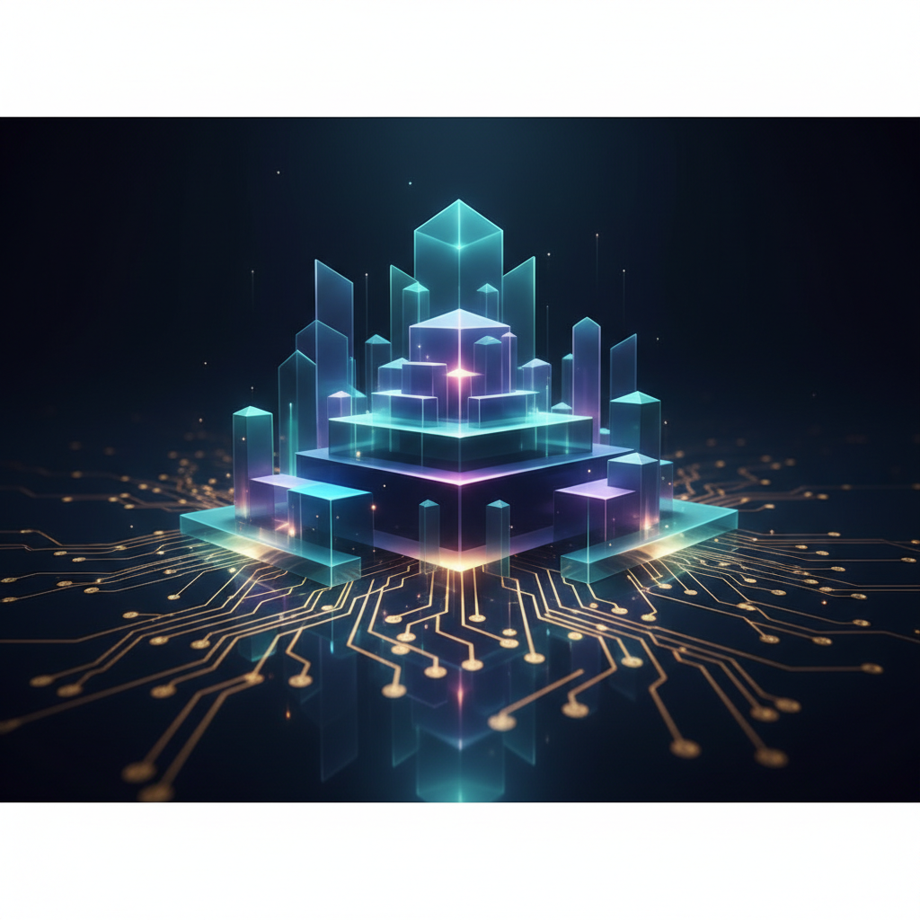 A conceptual image showing various DeFi protocols converging into a single, simplified user interface.