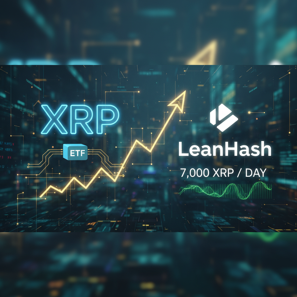 Digital XRP logo alongside charts, representing institutional investment and retail earning opportunities in the crypto market.