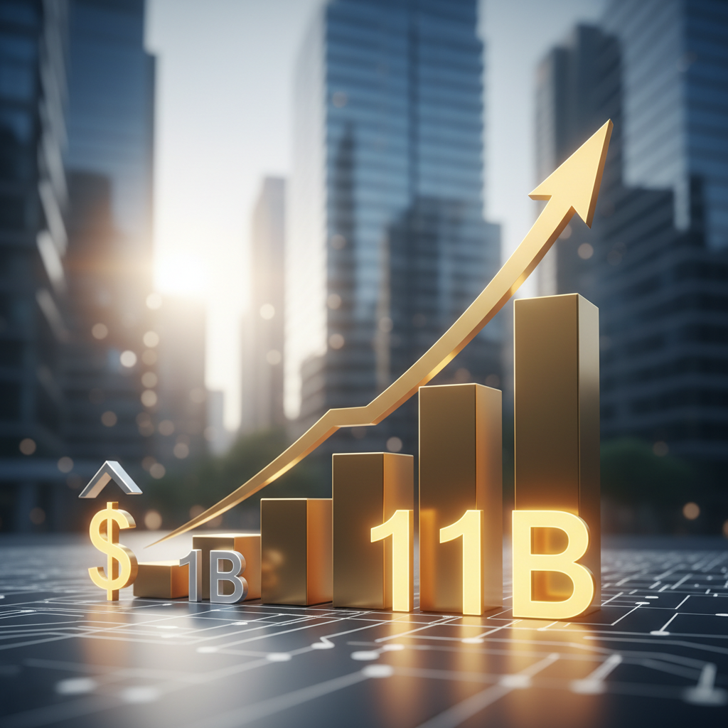 A modern, abstract representation of financial growth and data, symbolizing Kalshi's rapid rise and prediction market innovation.