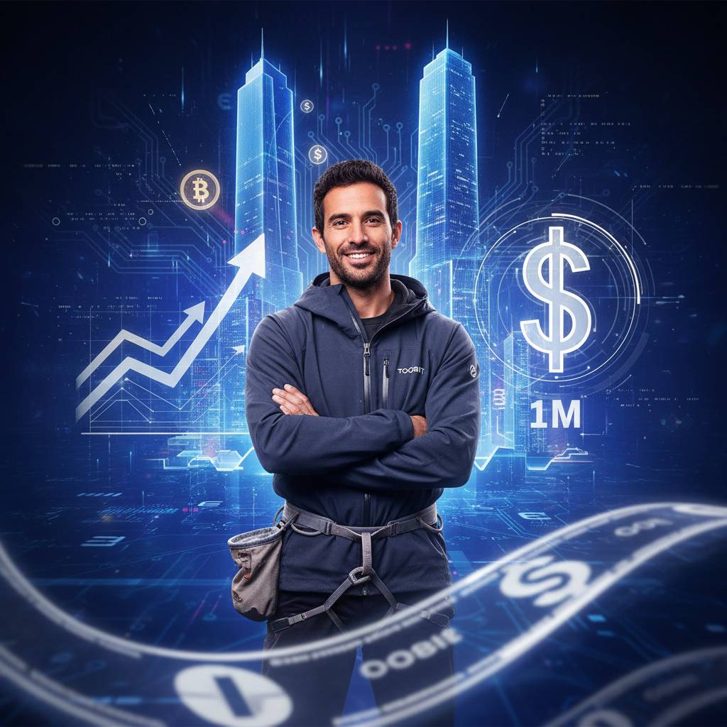 Chris Sharma, famous rock climber and Toobit brand ambassador, smiling and looking ready for a new crypto trading challenge.