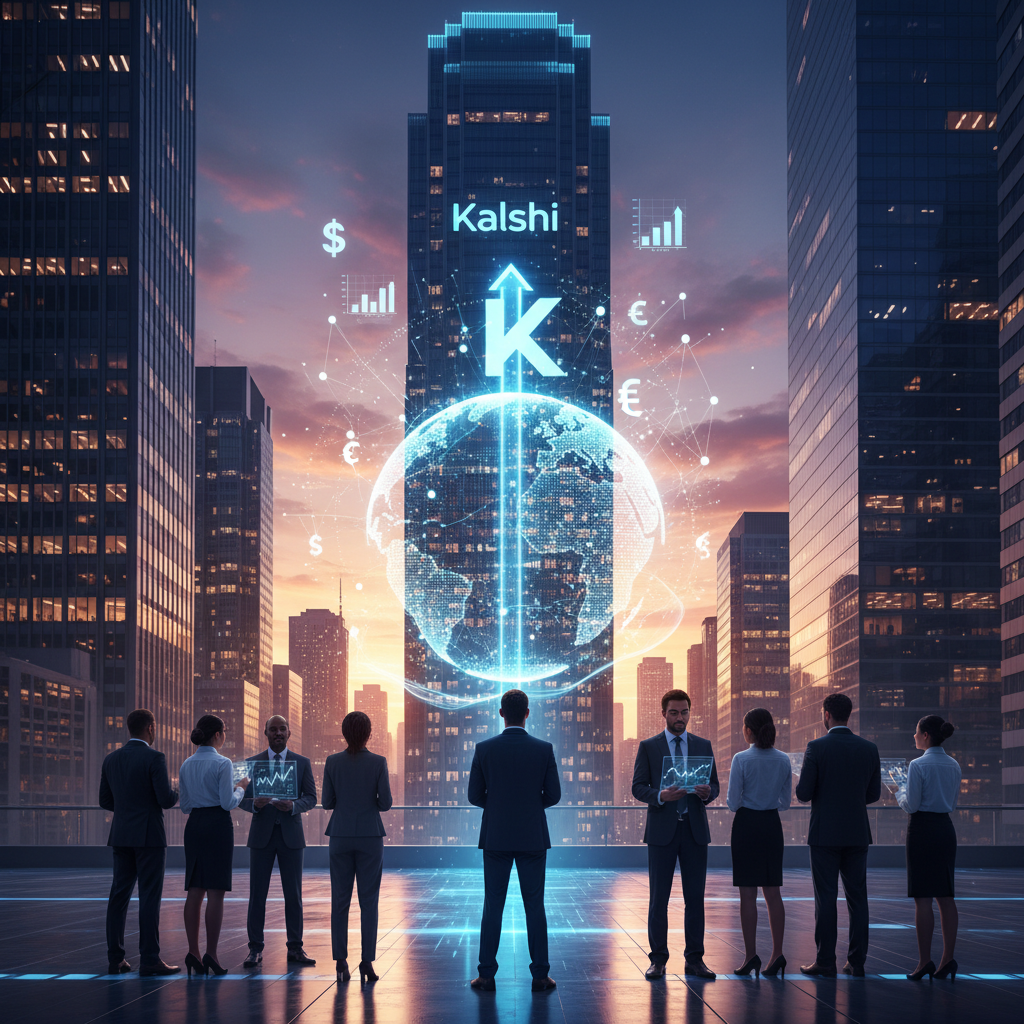 A stylized digital graph representing market predictions, with data points and a vibrant, forward-looking aesthetic.