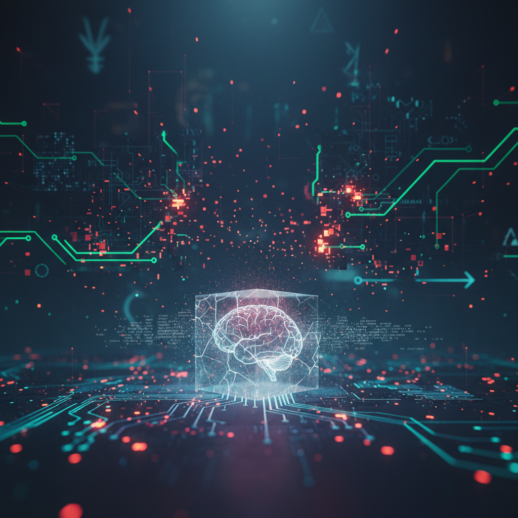 A person looking at a digital crypto chart with a thoughtful expression, symbolizing learning and adaptation.