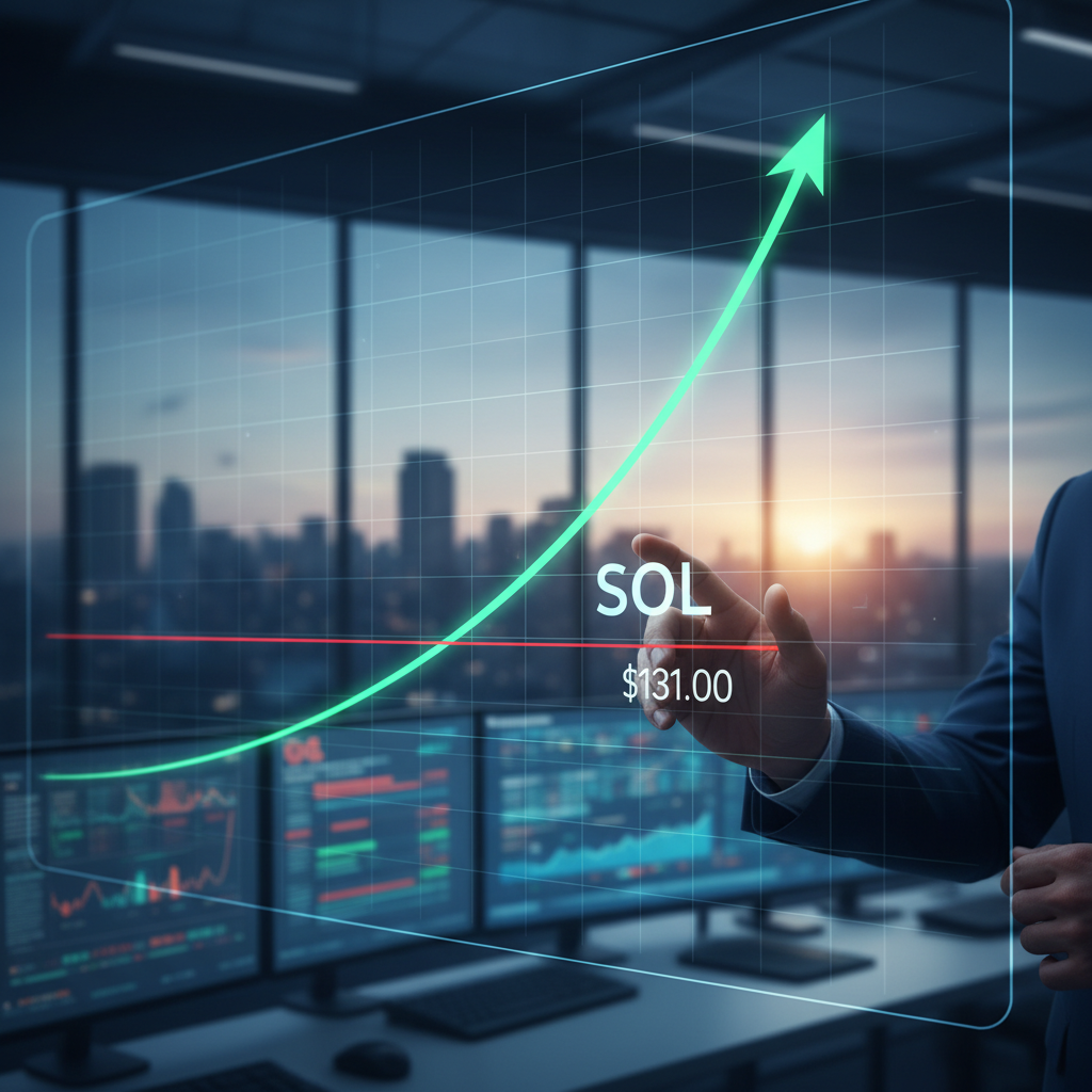 A chart showing Solana's price action with indicators, highlighting the bullish divergence signal at the $131 support level.