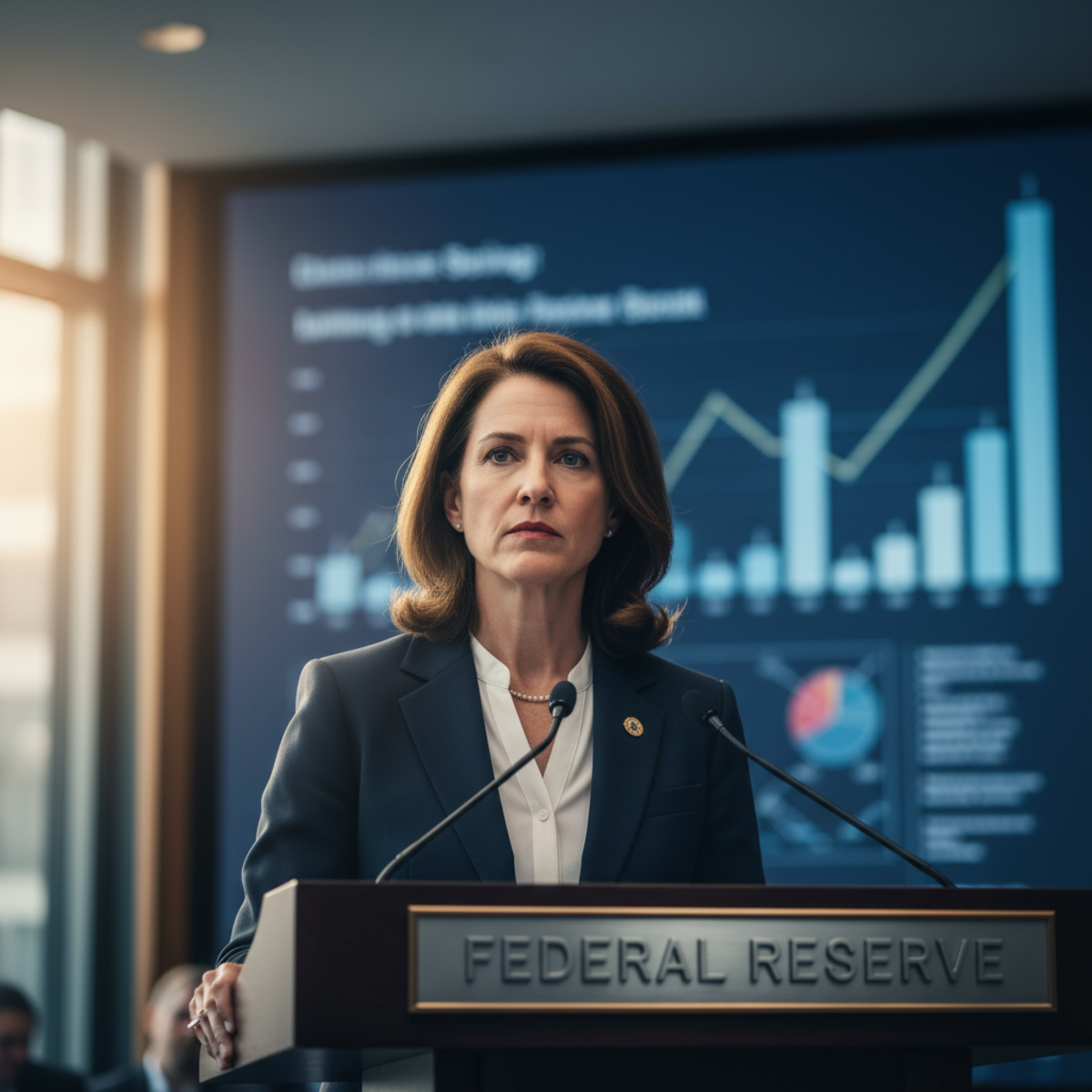 A view of the Marriner S. Eccles Federal Reserve Board Building in Washington, D.C., symbolizing U.S. monetary policy decisions.
