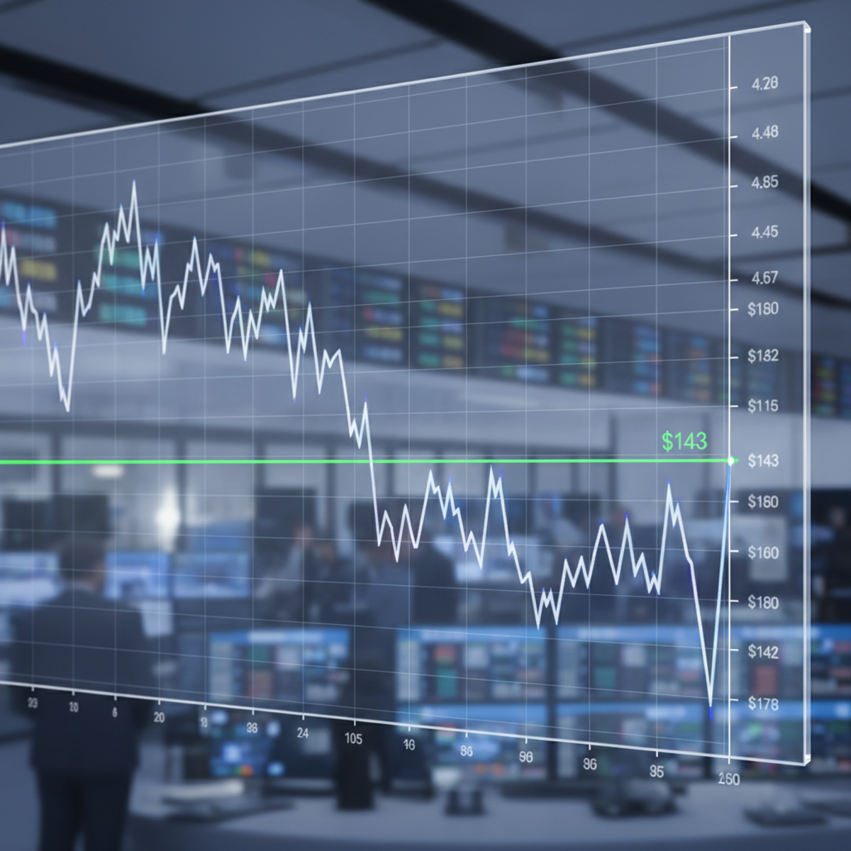 A chart showing the Solana (SOL) price consolidating above the key $143 support zone with technical indicators.