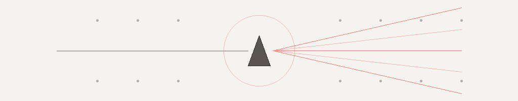 Visual divider - prism refracting light on mineral rocks