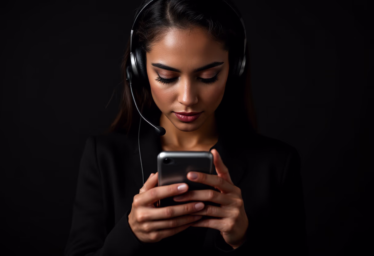 image of customer service representative at work (for a financial advisor)