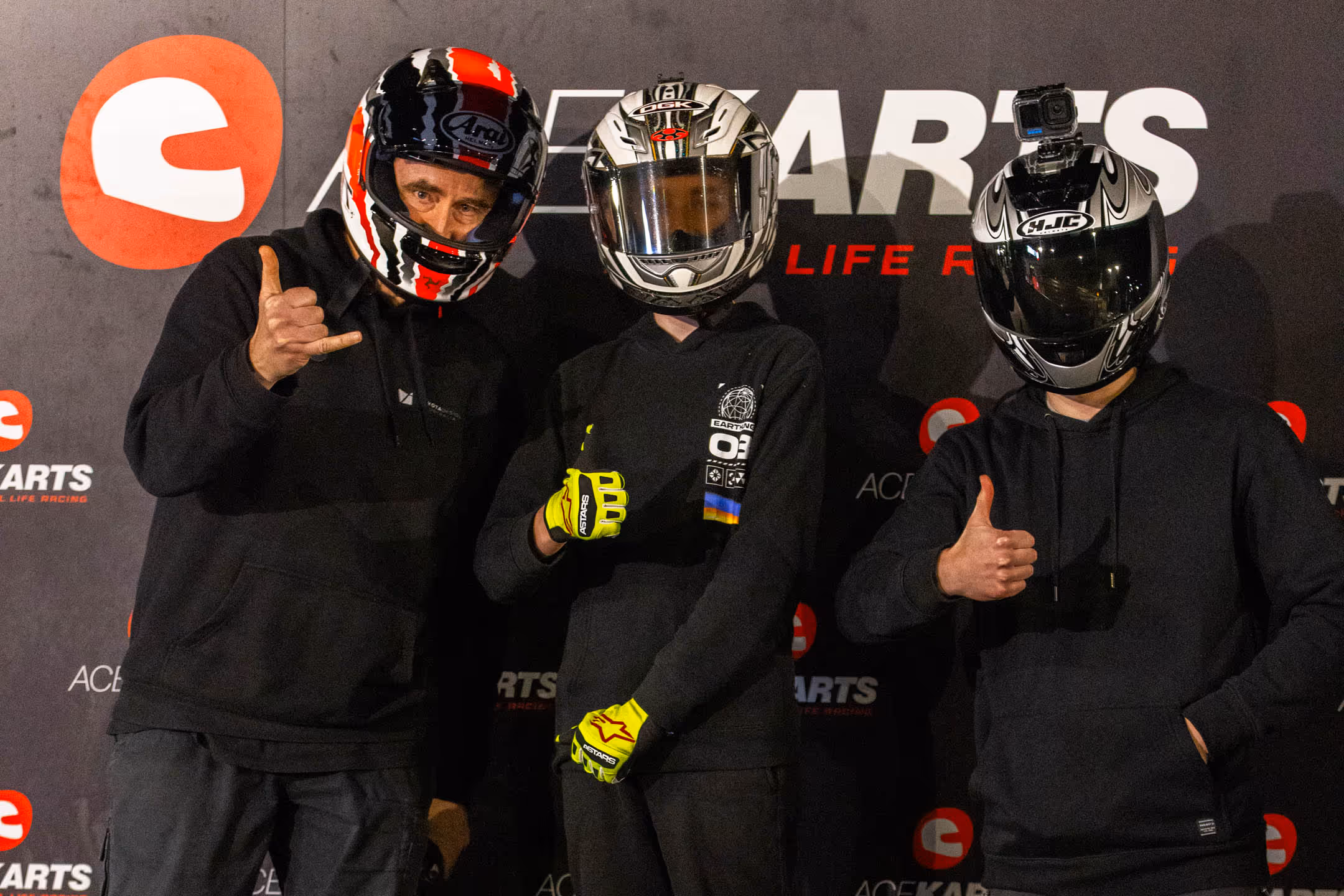 Go-kart racing action shot