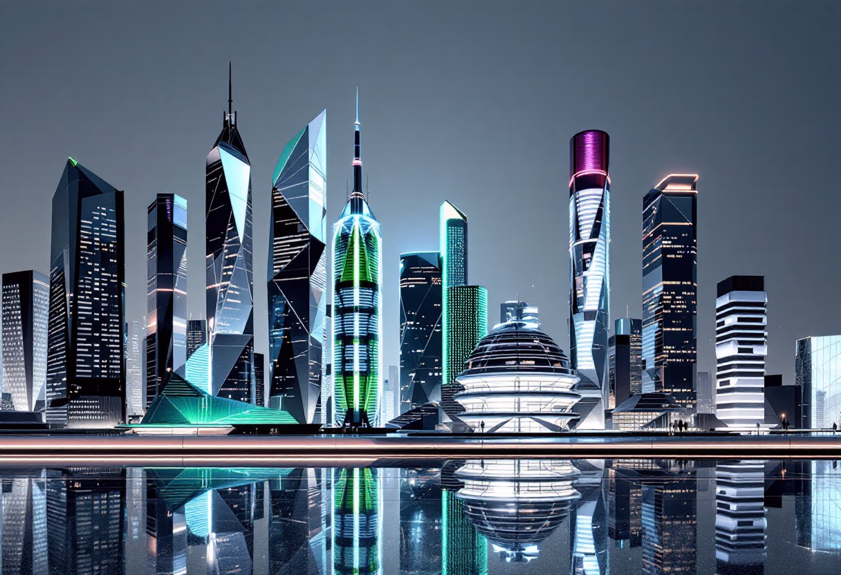 image of a city skyline (for a social media and communication)