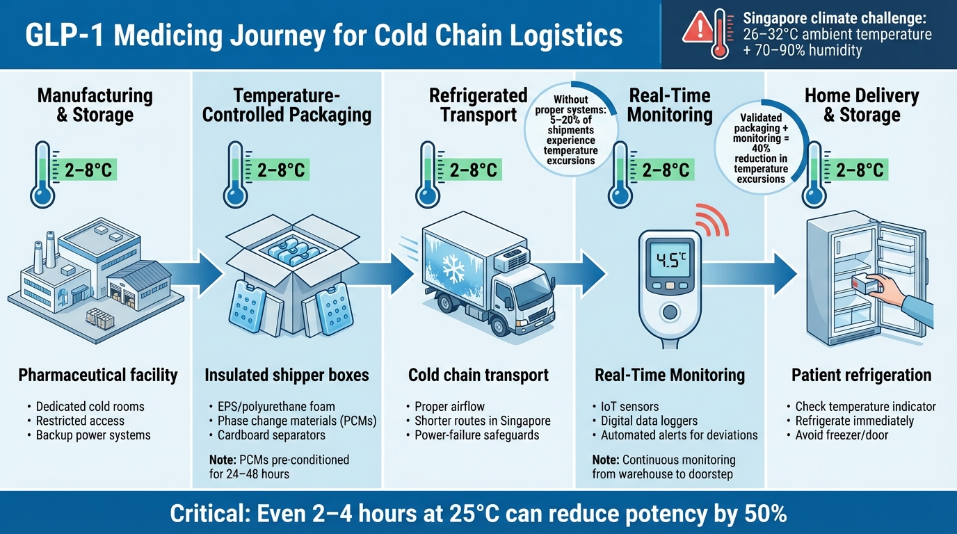 Cold Chain Journey for GLP-1 Medications: From Manufacturing to Your Fridge