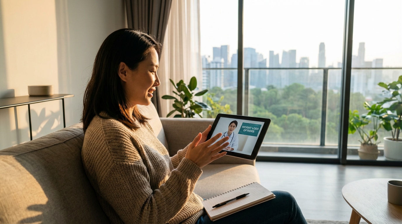 Video consultation about GLP-1 medication options in Singapore