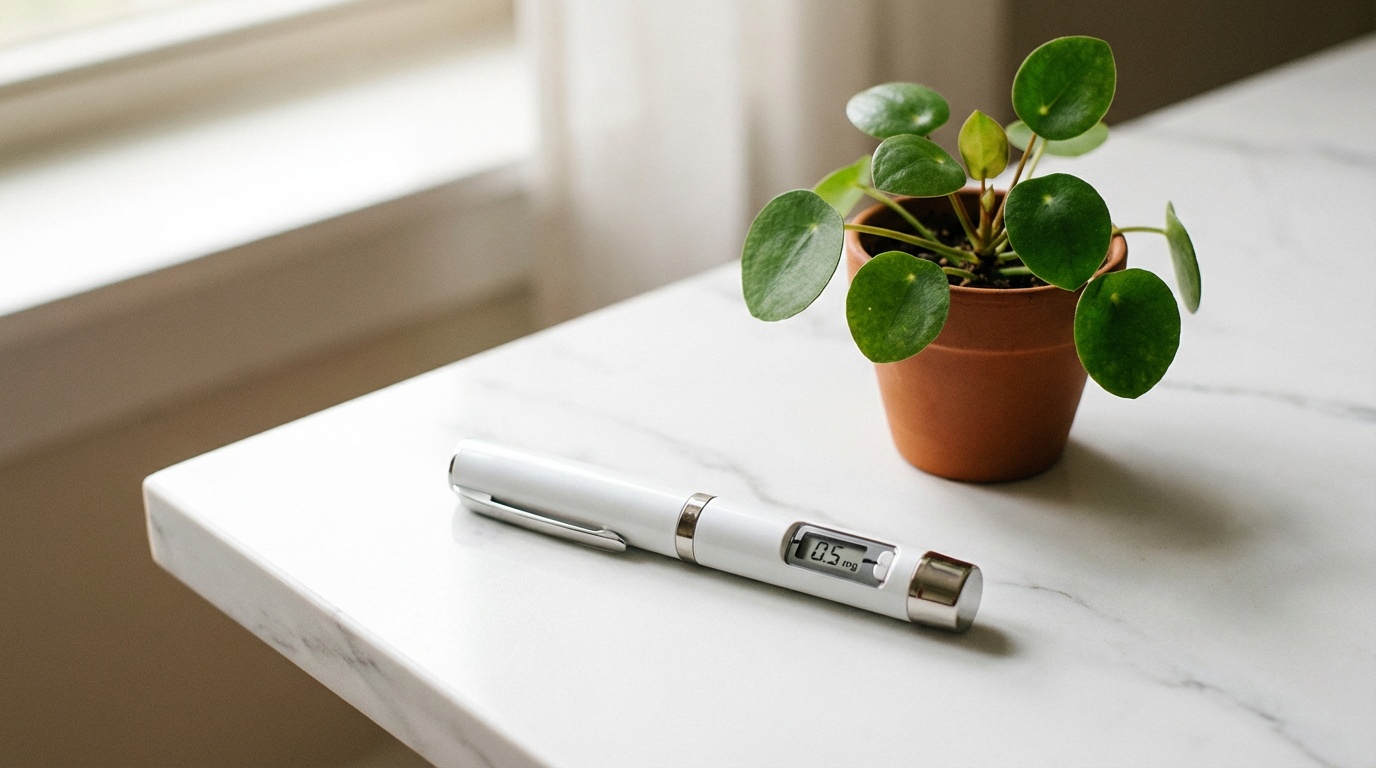 Weight loss injection pen alongside liver health products representing dual-action treatment