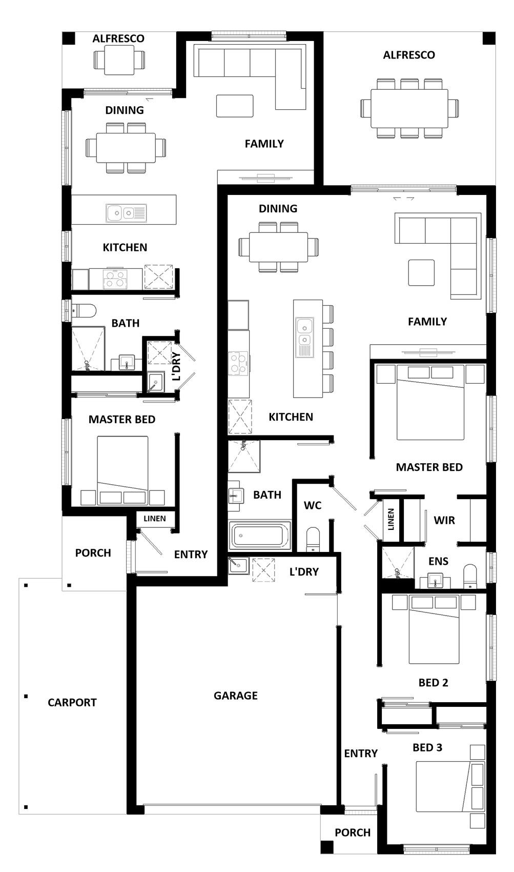 Isla 264 multigenerational home floor plan
