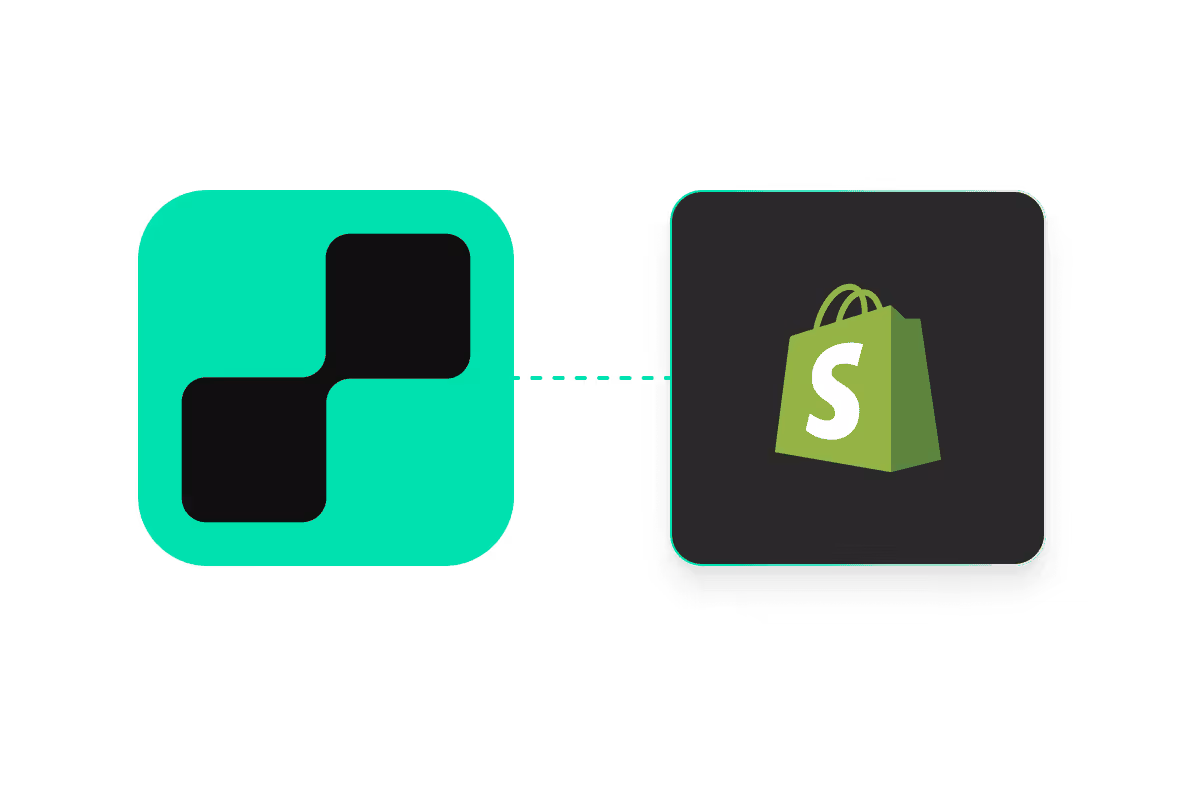 Integration icon connecting Everstox logo to Shopify shopping bag logo