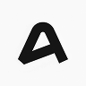 Stylized black letter A logo on a white background.