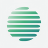 Green abstract logo with horizontal lines forming a circular shape.