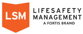 LifeSafety Management logo with LSM letters and company name alongside