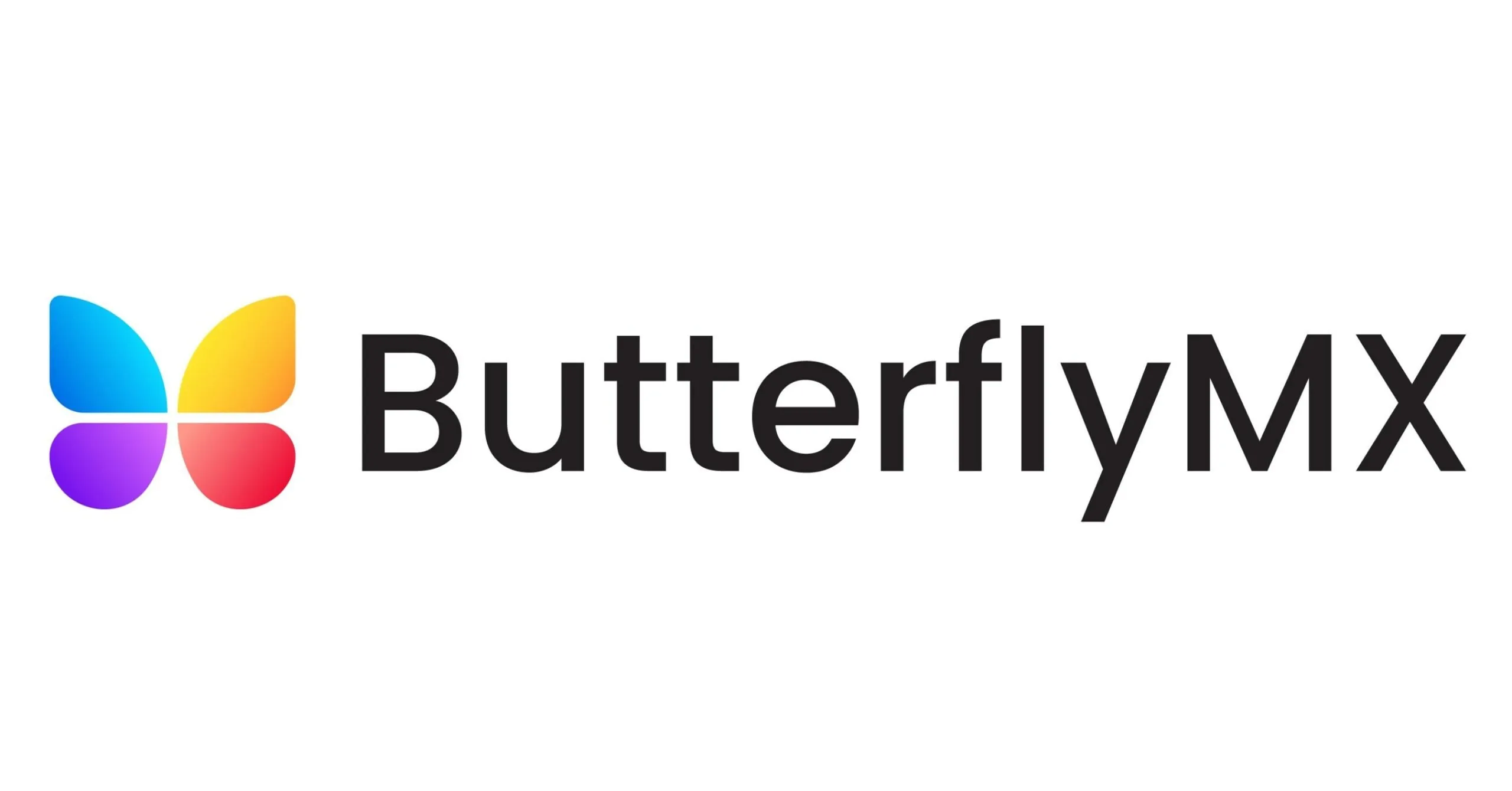 ButterflyMX logo with a colorful butterfly icon and black text on a white background.