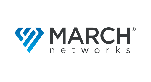 March Networks logo with blue geometric icon to the left of the text.
