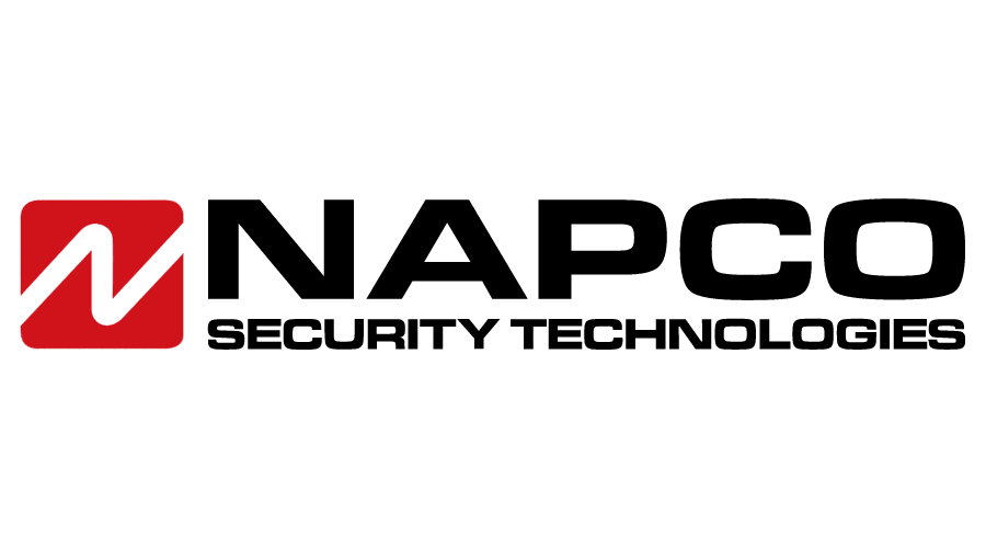 NAPCO Security Technologies logo with stylized red N icon to the left of black text.
