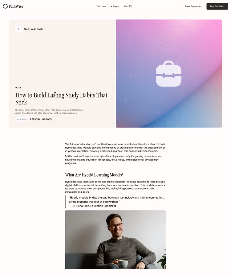 Schools Coaching Webflow template 