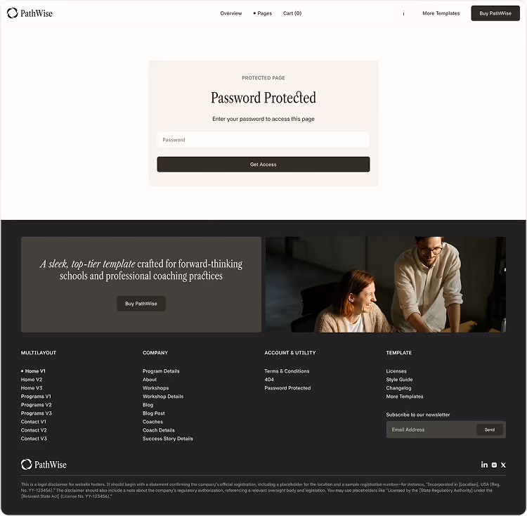 Schools Coaching Webflow template 