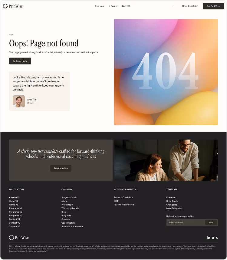 Schools Coaching Webflow template 