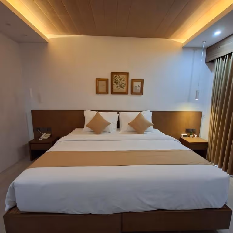 big bedroom with double bed