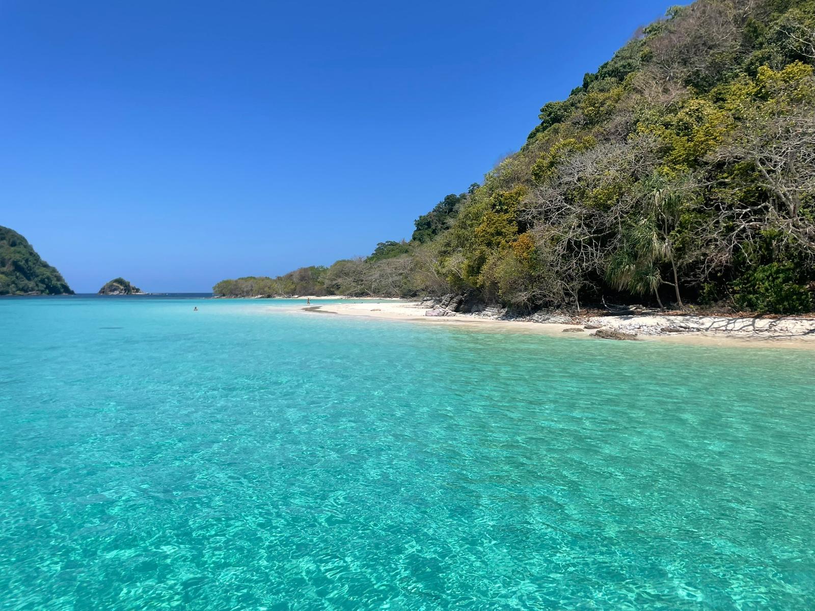 crystal clear ocean beach in Thailand paradise