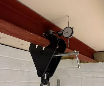 Beam load tested at midspan.