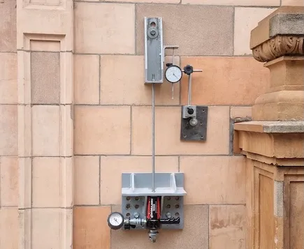 On-site preliminary shear load testing.