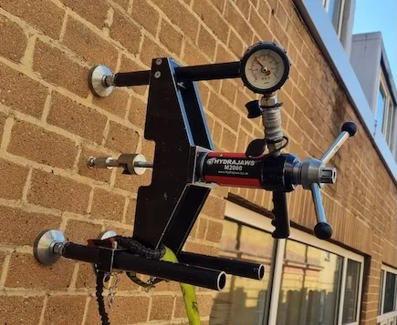 On-site fixings proof load testing.