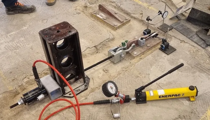 Lifting bracket shear load tested.