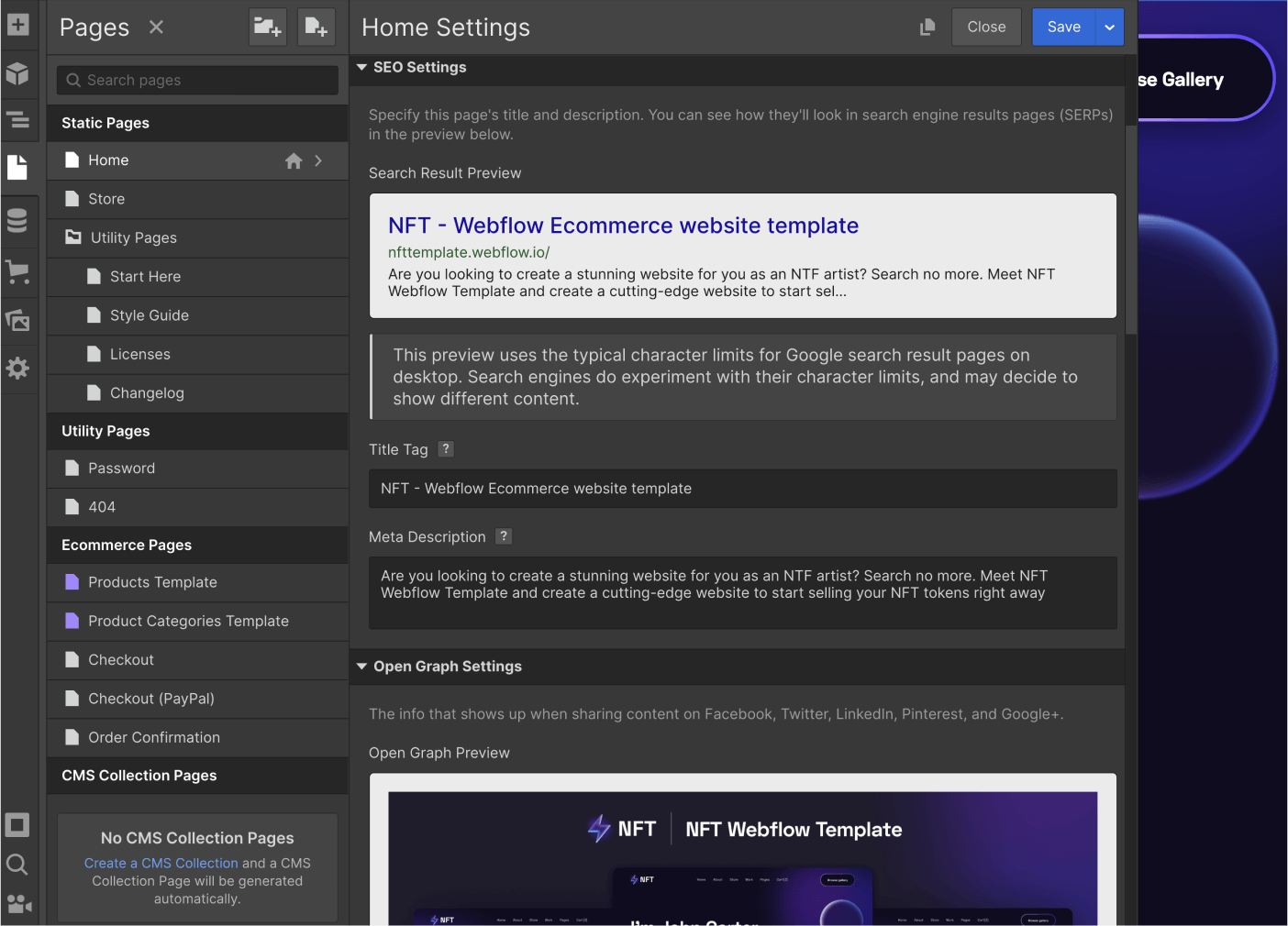 SEO - NFT Webflow Template